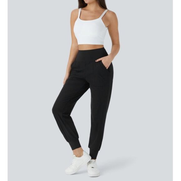 Halara High Waisted Plain Side Pocket Joggers Sz Medium Womens in Black - Picture 9 of 10